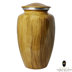 Urna de cremación de Metal marrón Premium hecha a mano de aluminio con revestimiento de Meena, recuerdo grande a prueba de fugas y Urna conmemorativa grabable - Product Image 4