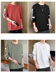 Printed Long Sleeve Crew Neck <b>Hoodie</b> High Street Trend Retro <b>Couple</b> Bottoms Sweatshirt Vintage Pullover Crewneck Sweatshirt - Product Image 2