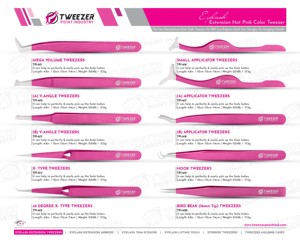 Pince à épiler d'extension de cils personnalisée en acier inoxydable avec logo, ensemble de pinces à cils volume droit et incurvé, marque privée - Product Image 6