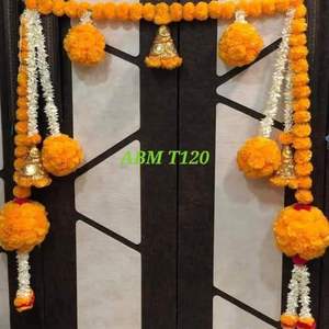 Travail de miroir Bandanwar traditionnel brodé Toran perles élégantes cloches décor de porte festive décor mural de Style traditionnel indien - Product Image 3