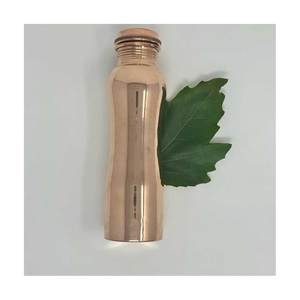 Botella de agua de cobre puro de 500ml más vendida de La India, botella de cobre ancha al vacío de buena salud de alta calidad sin BPA - Product Image 5