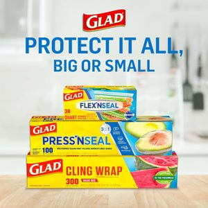 Glad Uso industrial Desechable Biodegradable Durable 70 Rollo de pie cuadrado Papel reciclable Transparente Pressin Seal Wrap - Product Image 2
