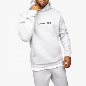 OEM personnalisable grande taille hommes 100% coton français éponge bas quantité minimale de commande à capuche col fermeture éclair conception coupe ample sérigraphie - Product Image 3