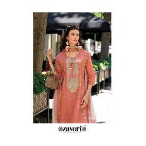 Vente en gros dernier travail de broderie fantaisie indien pakistanais coton femmes fête/mariage porter Maruti mode Kurtis ensemble Pent Organza - Product Image 1