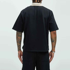 Ensemble de vacances pour homme Urban Tile Print Resort, chemise boutonnée et short à blocs de couleur, vêtements de rue décontractés pour les vacances, ensembles pour hommes - Product Image 5