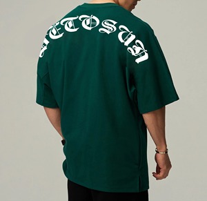 เสื้อออกกำลังกายโอเวอร์ไซส์สำหรับผู้ชาย, เสื้อ100% ผ้าฝ้ายระบายอากาศได้ดีพิมพ์โลโก้พัฟฟ์ลำลองสำหรับไซส์ใหญ่พิเศษ - Product Image 5