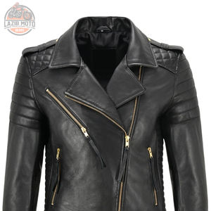 Chaqueta de moto de cuero para hombre de calle alta diseño único de alta calidad 100% cuero genuino transpirable impermeable motocicleta - Product Image 4