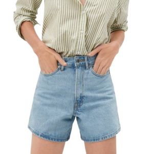 กางเกงขาสั้นผ้ายีนส์เอวสูงสำหรับผู้หญิงกางเกงขาสั้นผ้ายีนส์เอวสูงยกก้นขนาดใหญ่พิเศษสำหรับฤดูร้อน - Product Image 1