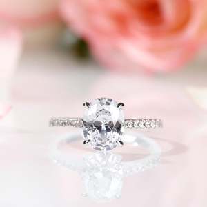 แหวนพลอยเงินสเตอร์ลิงทรงรีเจลิยา - เครื่องประดับวันครบรอบสุดอินเทรนด์ - Product Image 5
