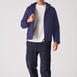 2025 hommes Unique High Street Design bleu doudoune à capuche Long manteau avec revêtement mince avant Logo haute qualité vêtements d'hiver - Product Image 2