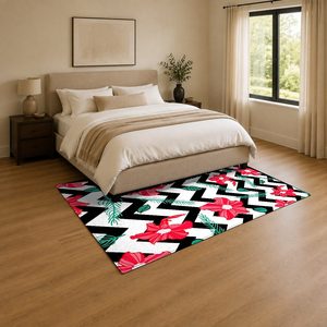<b>RUGS</b> DEPOT LXDP-0614 Wholesale Multicolor Neutral Ethnic Kilim Digital Printed Machine Washable Chenille Area <b>Rug</b> <b>Non</b> <b>Slip</b> - Product Image 3