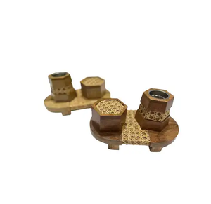 Quemador de Incienso de Madera de Mango en Forma de Triángulo, Color Natural, Última Llegada, Mejor Calidad, Quemador Árabe para Decoración de Hoteles y Eventos - Product Image 3