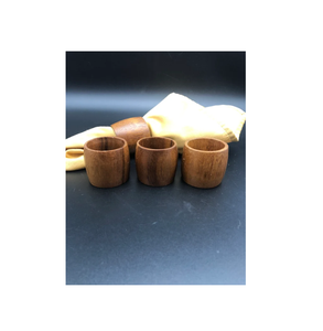 Mini rond de serviette en bois pour utilisation en articles de fête et accessoires de conception simple Anneaux de serviette avec vente - Product Image 6