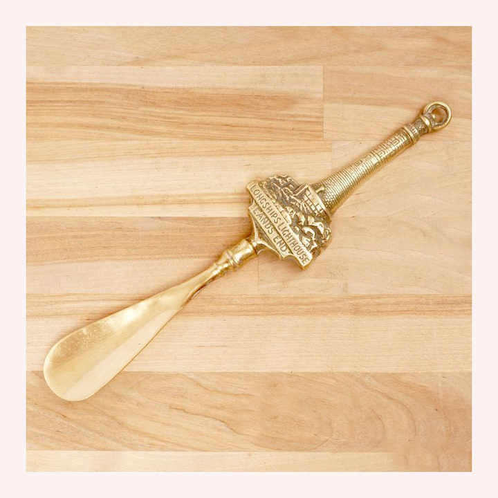 Deluxe Solid Brass Shoe Horn Ergonomic, Durable, and Elegant Accessory for Shoe Lovers and Gentlemen Alike