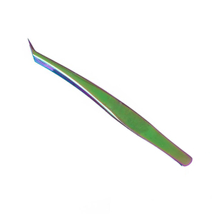 Pinzas de extensión de pestañas profesionales de acero inoxidable Logotipo personalizado y pinzas de pestañas de precisión coloridas - Product Image 3