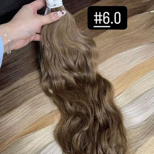 Extensions de cheveux en vrac les plus vendues 100% cheveux bruts Double noyés 100 grammes toutes couleurs 18 pouces - Product Image 1
