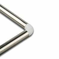 Connecteur d'angle en acier inoxydable en forme de U pour tringle de rideau de douche, idéal pour les tringles de rideau de salle de bain