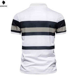 Polo en coton et en polyester pour homme avec logo personnalisé brodé motif golf solide uniforme d'entreprise vêtements de sport personnalisables - Product Image 2