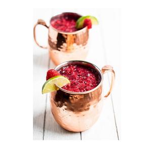 Le dernier modèle de tasse en cuivre Hammer Point Moscow Mule avec poignée dorée 14oz Moscow Mule Mugs du fournisseur indien - Product Image 1