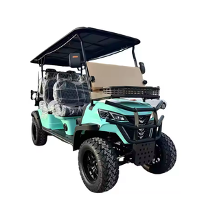 Voiturette de golf électrique homologuée pour la route, 4 places, avec système d'éclairage LED - Product Image 1