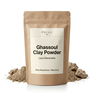 Poudre d'argile Ghassoul biologique en vrac, Lava Stevensite, Montagnes Atlas, Maroc, qualité cosmétique et spa, blanc, rouge, vert, vente en gros - Product Image 1