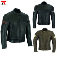 Veste en cuir Vintage pour hommes de haute qualité coupe-vent moto Cruiser Armure Style nom de l'équipe personnalisée Auto Racing moto porter