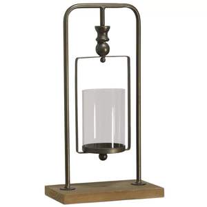 Artículo de decoración para hotel y hogar, candelabro de alta calidad, nuevo diseño de linterna con candelabro de Base de madera - Product Image 5