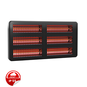 Chauffage infrarouge électrique industriel ELCON EIR TH 12, 12000W, 12kW, 380V, IP55, résistant aux intempéries, en aluminium noir, commande programmable - Product Image 2