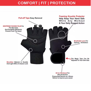 Wholesale Genuine Leather <b>Gym</b> Gloves Fitness Training <b>Weight</b> Lifting Gloves With Wrist Support and Customized Design - Product Image 5
