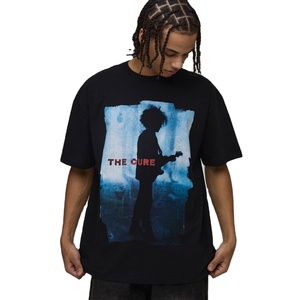 เสื้อยืดเจอร์ซีย์สีพื้นแบบกำหนดสีได้สำหรับผู้ชาย ทรงปกติ ไซส์ใหญ่ ระบายอากาศได้ดี น้ำหนัก 300 กรัม บริการ OEM คุณภาพสูงด้านหน้า - Product Image 1