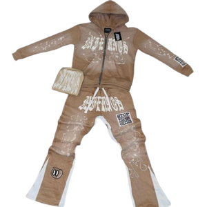 เสื้อฮู้ดดี้สั่งทำพิเศษ ผ้าฝ้ายแท้ 100% กางเกงทรงบานขากระดิ่ง เอวสูง ใส่สบาย - Product Image 4