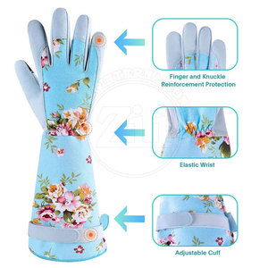 ถุงมือทำสวนหนังคุณภาพดีเยี่ยม ทนทาน อุปกรณ์นิรภัย ป้องกันการบาด กันน้ำ ขนาด 14 นิ้ว - Product Image 2