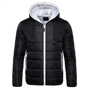 Veste matelassée d'hiver XL pour hommes, parka épaisse de canard avec capuche chaude fermeture à glissière, pardessus en toile, articulations bouffantes - Product Image 3