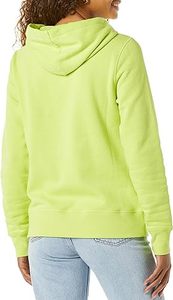 Sudadera con Capucha para Mujer, Color Sólido, 100% Algodón, Tejido Transpirable, con Bolsillos, Largo Regular, para Otoño - Product Image 3