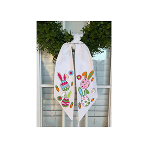 Guirlande de Pâques rose unie de haute qualité avec lapin, décoration colorée et joyeuse pour la fête, ornée de perles - Product Image 5