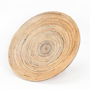 Bandeja Redonda de Bambú Hilado al Mejor Precio para Servir Frutas, Aperitivos, Verduras, Hecha a Mano por una Fábrica Vietnamita - Product Image 2