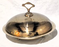 Plateau ovale de qualité supérieure avec couvercle, compatible micro-ondes, réutilisable, biodégradable, respectueux de l'environnement, pour fêtes, doré et argenté, gaufré et sculpté