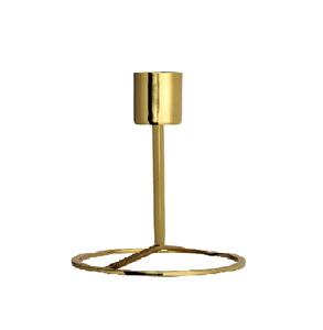 Metal Gold Shiny Plated Candle Stand Set of for Living Room Decoration Unique Design Shiny Handmade Candle Holder Pillar - Product Image 1