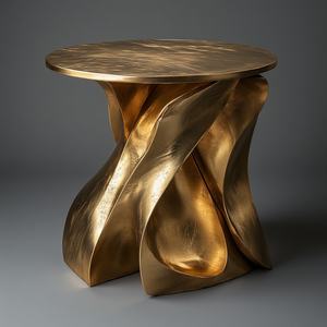 Nouvel arrivage Table d'appoint carrée en métal sur mesure Finition dorée Style moderne élégant pour la maison Hôtel Restaurant Décor en miroir - Product Image 6