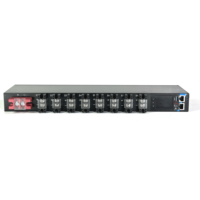 Terminal Block DC48V yang Dapat Disesuaikan, PDU Cerdas 8-Jalur dengan SNMP Alarm-Log, Pemasangan Horizontal, Quantum Lab Intelligent Power