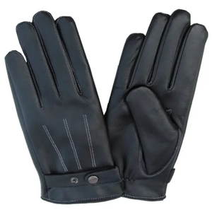 Gants en polaire d'hiver en cuir véritable pour les sports d'extérieur et les voyages thermiques pour la conduite et l'utilisation décontractée - Product Image 6