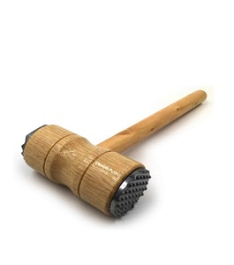 Double Sided Wooden <b>Meat</b> Tenderizer Mallet Light Kitchen Aluminum <b>Meat</b> Hammer <b>Tool</b> for Easy Use with Chicken Steak Pork & Veal - Product Image 1