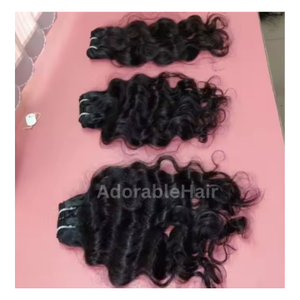 วิกต่อผมมนุษย์100% ผมดิบเกรด10A สีดำธรรมชาติอินเดียเรียงเป็นลอนสำหรับผู้ผลิตขายส่ง - Product Image 2