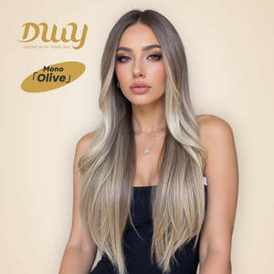 Olive-DWY for Ombre <b>Brown</b> and Blonde Synthetic <b>Wig</b> with Free Part Lace Front Curly Synthetic <b>Wig</b> - Product Image 1
