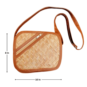 Bolso de Hombro Bohemio Ecológico y Moderno, Portátil para Exteriores, Impermeable, con Cierre de Cremallera, Patrón Geométrico, de Algodón - Product Image 3