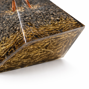 Pirámide de Orgón de Hematita en Oferta, Alambre de Cobre, Protección Energética, Gema Curativa, Amor, Cristal Genuino Duradero, Decoración del Hogar - Product Image 5