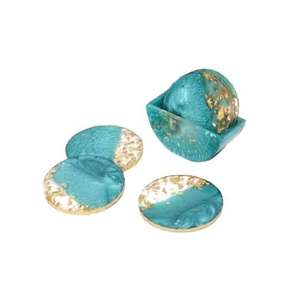 Posavasos de piedra de resina y regalo de inauguración de la casa Posavasos de madera de pino y resina a bajo precio al mejor precio Accesorios Estilo clásico - Product Image 5