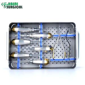 Juego de Instrumentos de Fórceps de Extracción Quirúrgica Dental Manual de Acero Inoxidable de Grado Médico para Mascotas - Product Image 1