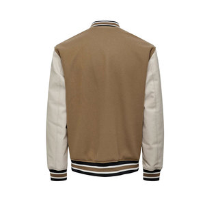 Custom Wholesale Plain Uniform Fleece <b>Mens</b> Blank <b>Varsity</b> <b>Bomber</b> <b>Jackets</b> for <b>Men</b> - Product Image 3