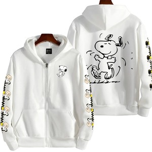 เสื้อฮู้ดซิปผ้าฟลีซถักลายการ์ตูนสำหรับผู้ชายและผู้หญิง แฟชั่นลำลองสไตล์สตรีท คู่รัก ใส่เล่นกีฬา ไซส์ใหญ่ สำหรับฤดูใบไม้ร่วง/ฤดูหนาว - Product Image 6